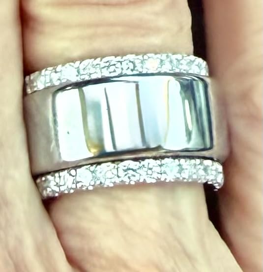 IMOLOVE Lab Grown Diamond Wedding Bands, 0.3-0.42 Carat, Eternity Rings in 18K White Gold & Sterling Silver Size 4-11 customer photo 1