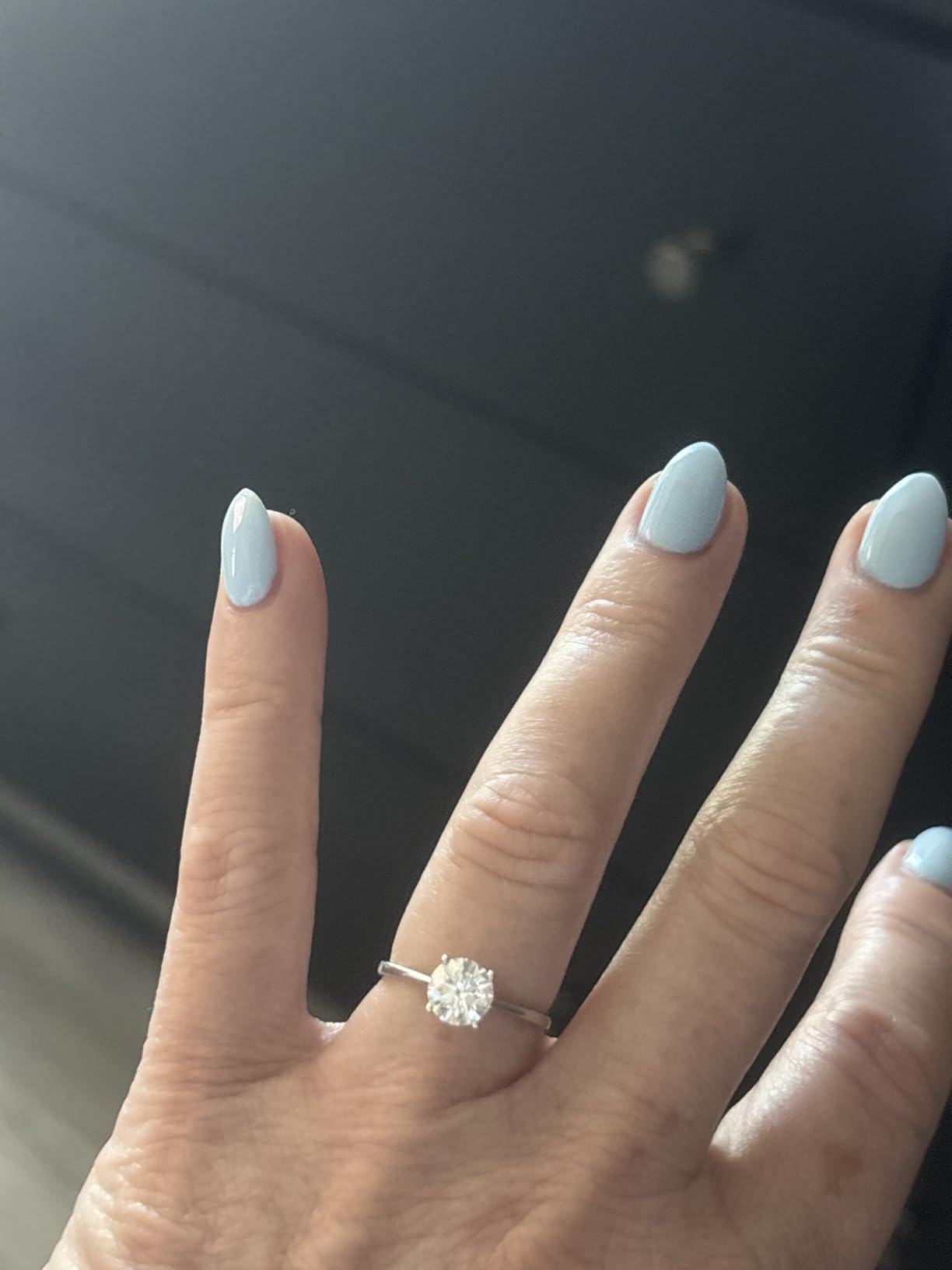 1-3 Carat Lab Grown Diamond 14K White Gold Engagement Ring for Women, IGI Certified Round Cut (D-E Color VS1-VS2) Classic 4-Prong Ring customer photo 2