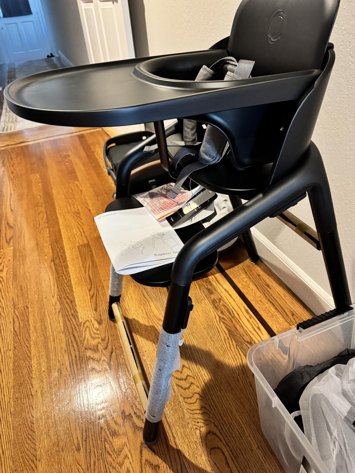 Bugaboo Giraffe Wooden Baby High Chair - Adjustable in 1 Second, Ergonomic & Easy Clean Highchair - Suitable from Birth with Newborn Set (Sold Separately) - FSC Beechwood & Bioplastic Design - White customer photo 2