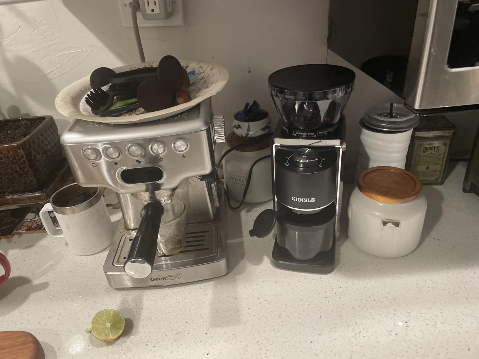 KIDISLE Conical Burr Coffee Grinder, Electric Coffee Bean Grinder for Precise Grinding, 35 Settings, 2-12 Cup Selector, Anti-Static Design for Home Use, Black customer photo 1