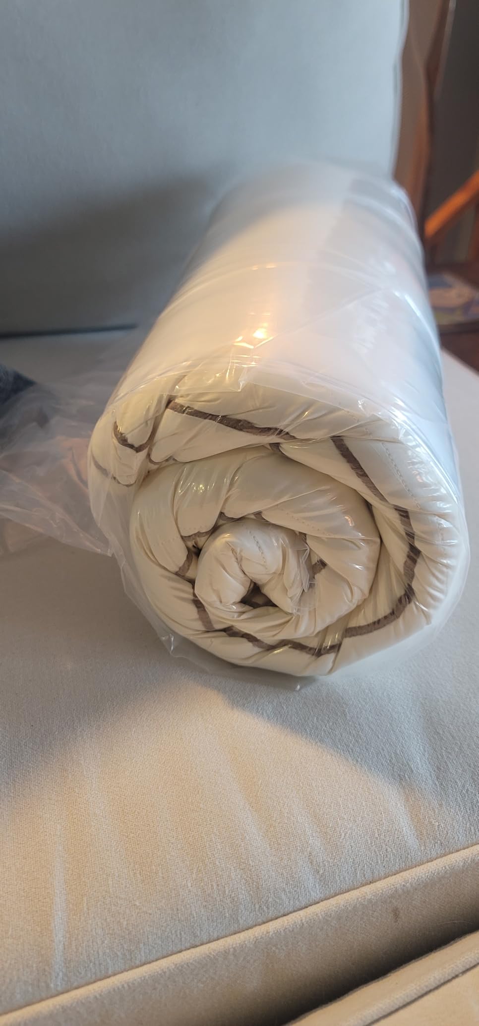 YOUR MOON Medium Soft Natural Wool Pillow Queen Size Set of 2, Flat & Thin Wool Pillow for Sleeping, Low-Loft Bed Pillows for Back and Stomach Sleepers, Breathable Soft Cotton Cover(Off White) customer photo 1