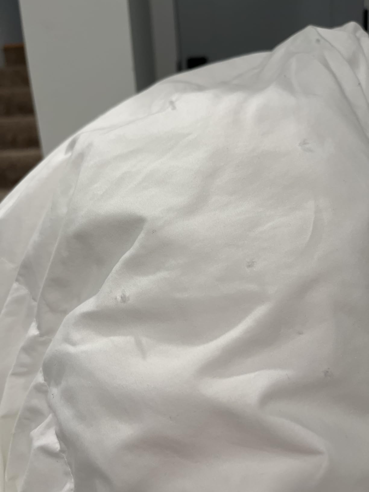 Microfiber Filled Down Alternative Comforter - Luxury Down Alternative Duvet Insert with Lightweight & Breathable Microfiber Filling and GOTS Certified Organic Cotton Cover (King/Cal King Size) customer photo 1