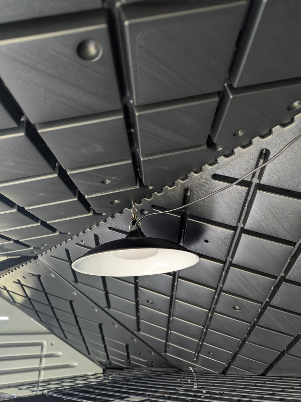 Solar Shed Lights Indoor Outdoor, 3200LM Motion Sensor Pendant Light Daytime Available with Remote & Button Control, IP65 Waterproof 4 Lighting Modes for Barn Garage Gazebo Chicken Coop Shop - 1 Pack customer photo 2