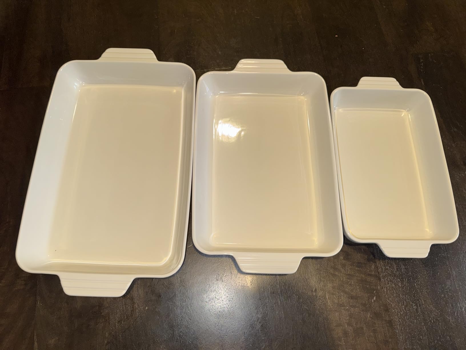 Pyrex 3-Piece Ceramic Bakeware Set, Nonstick Casserole Dish with Handles, Lasagna Oven Pans, Bakers, For Baking, Roasting, Steaming, Rectangular customer photo 2