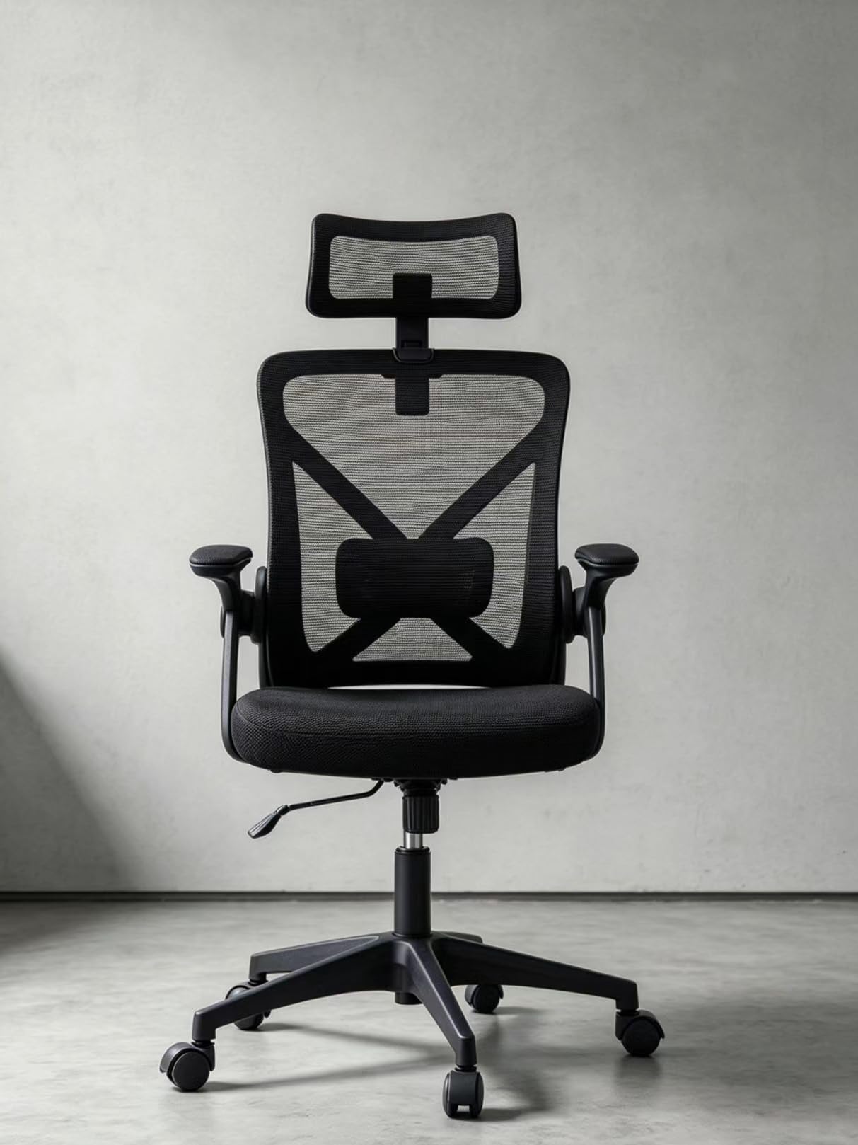 Office Chair, Ergonomic Desk Chair with Adjustable Lumbar Support, 400 Lbs Mesh Computer Chair High Back with Headrest for Home Office (Black) customer photo 1