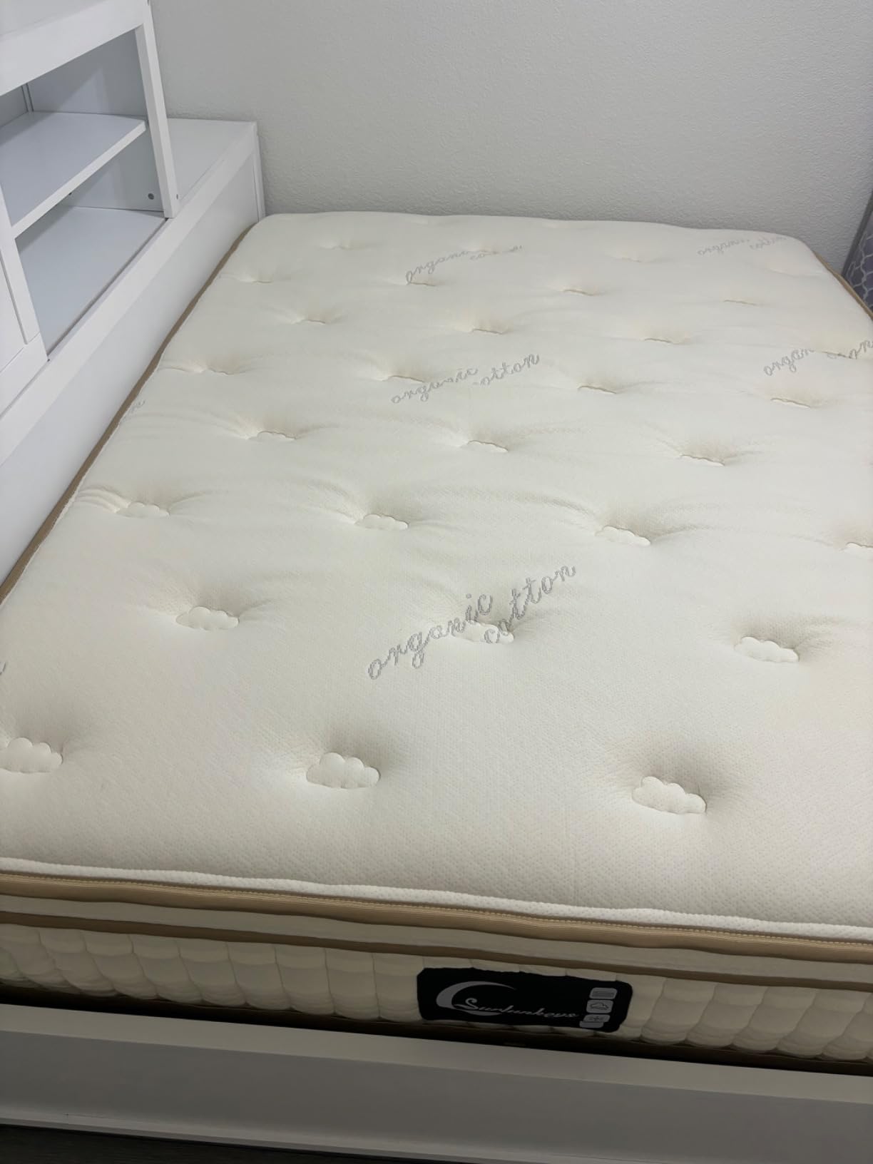 Organic Mattress Queen Size - 14 Inch Hybrid Mattress with Gel Foam Medium to Firm for Hot Sleepers, Edge Support customer photo 1