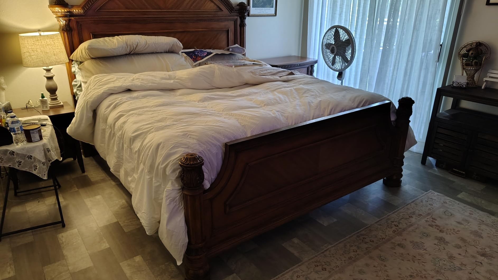 Goose Feather Down Fiber Comforter King Size - 100% Organic Cotton Shell All Season Duvet Insert, Medium Warmth Hotel Luxury Bedding Comforter(106x90 Inch, White) customer photo 1