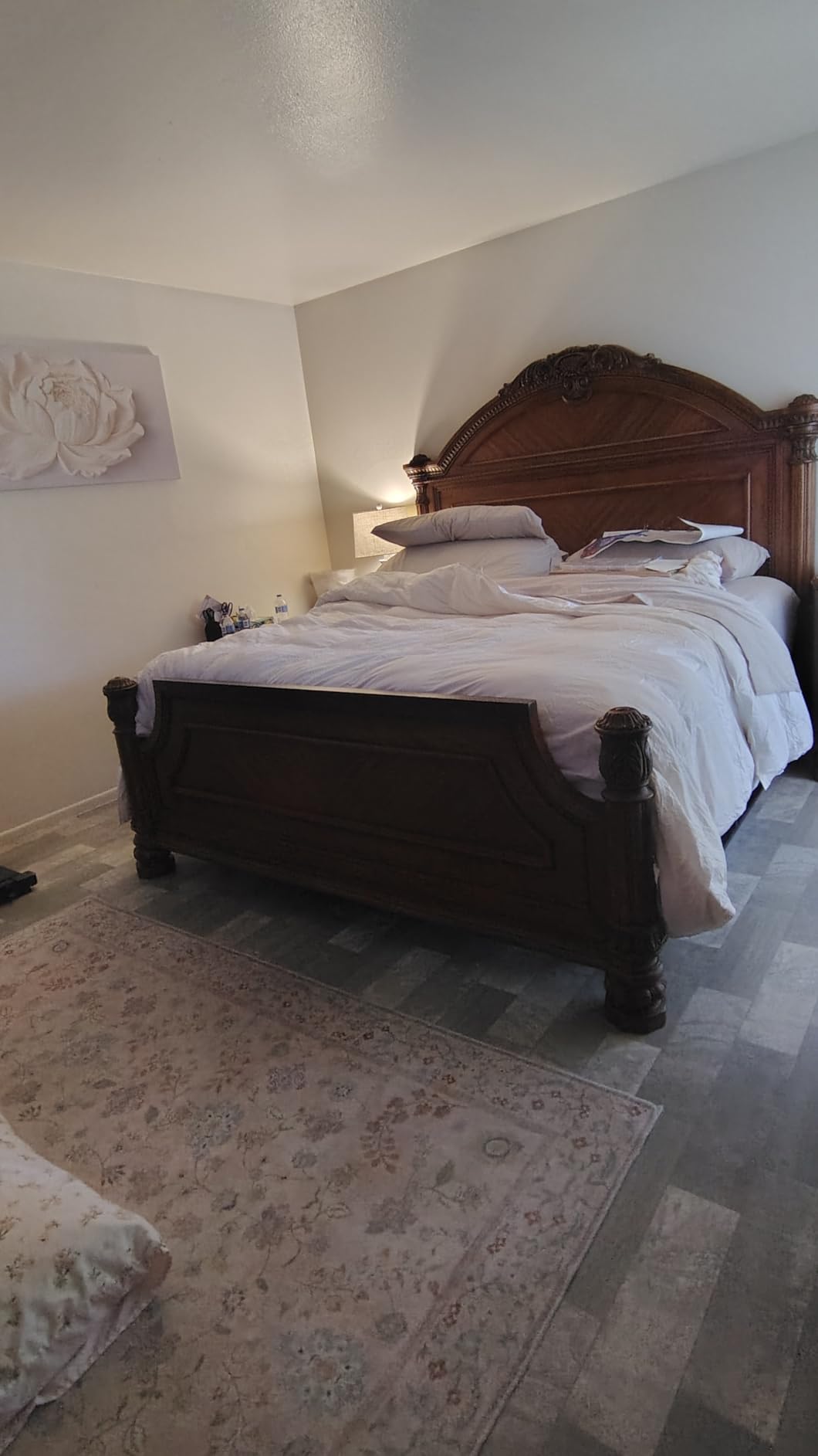 Goose Feather Down Fiber Comforter King Size - 100% Organic Cotton Shell All Season Duvet Insert, Medium Warmth Hotel Luxury Bedding Comforter(106x90 Inch, White) customer photo 2
