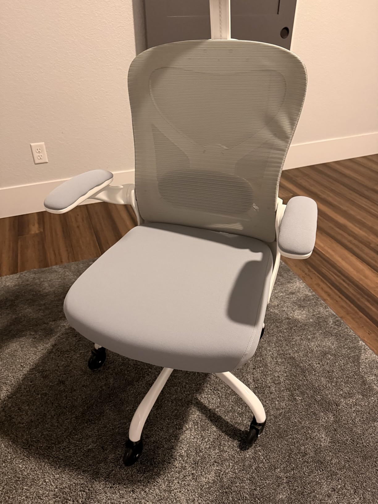 Ergonomic Office Chair for Back & Neck Pain Relief, Virgin Foam Seat, 2D Adjustable Lumbar & 3D Headrest, Tilt & Rock for Relaxation, Ideal for Long Sitting Comfort, Gray/Silver customer photo 2
