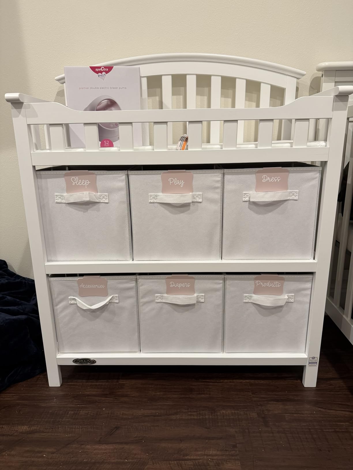 Graco Changing Table with Water-Resistant Changing Pad (Driftwood) - GREENGUARD Gold Certified, Multi Storage Nursery Baby Changing Table customer photo 2