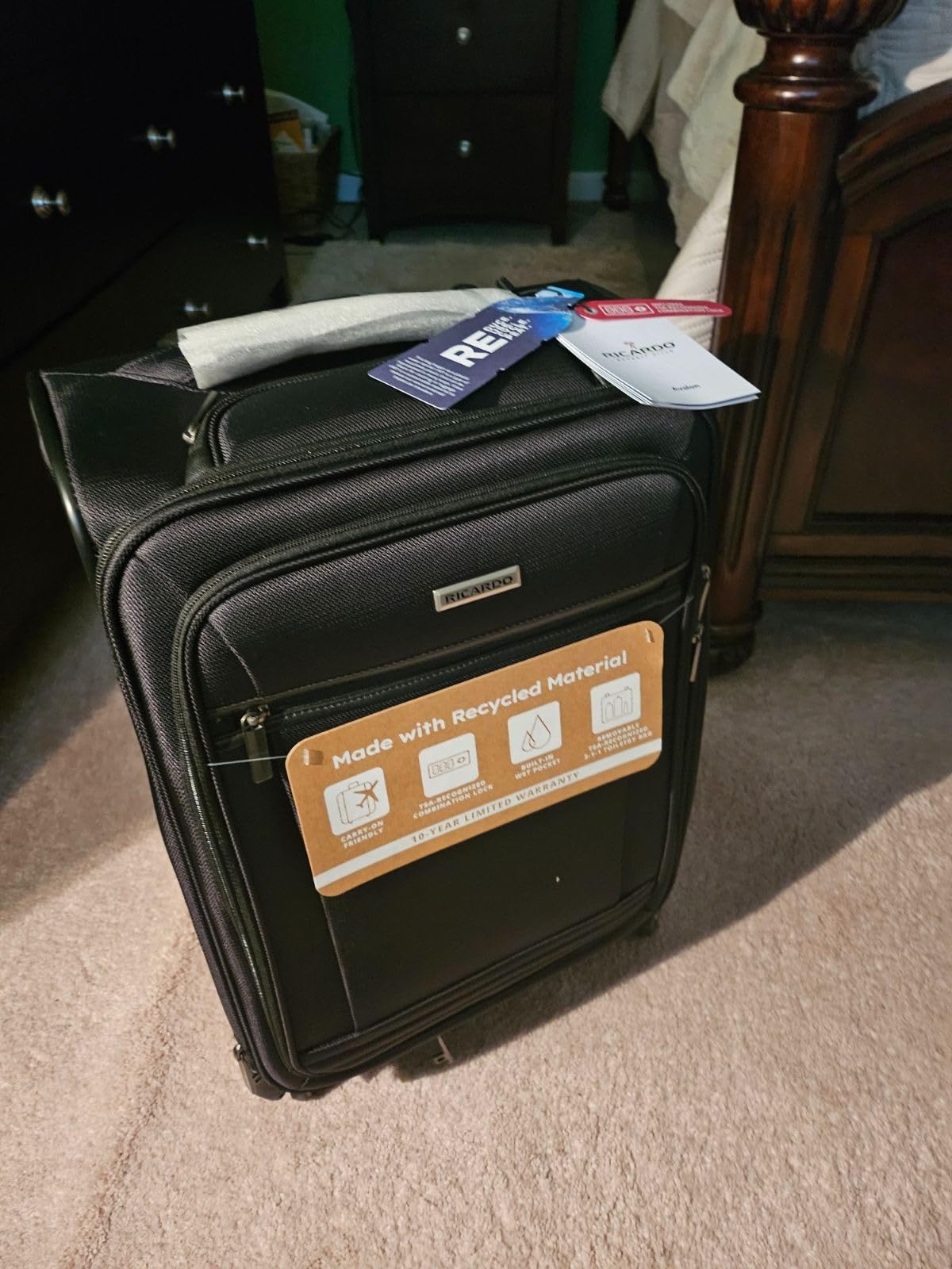 Avalon Softside 2-Piece Luggage Set Made with Sustainable 100% rPET, Lightweight, Eco-Friendly Travel, Expandable, Dual Spinner Wheels, Serengeti Night, (20