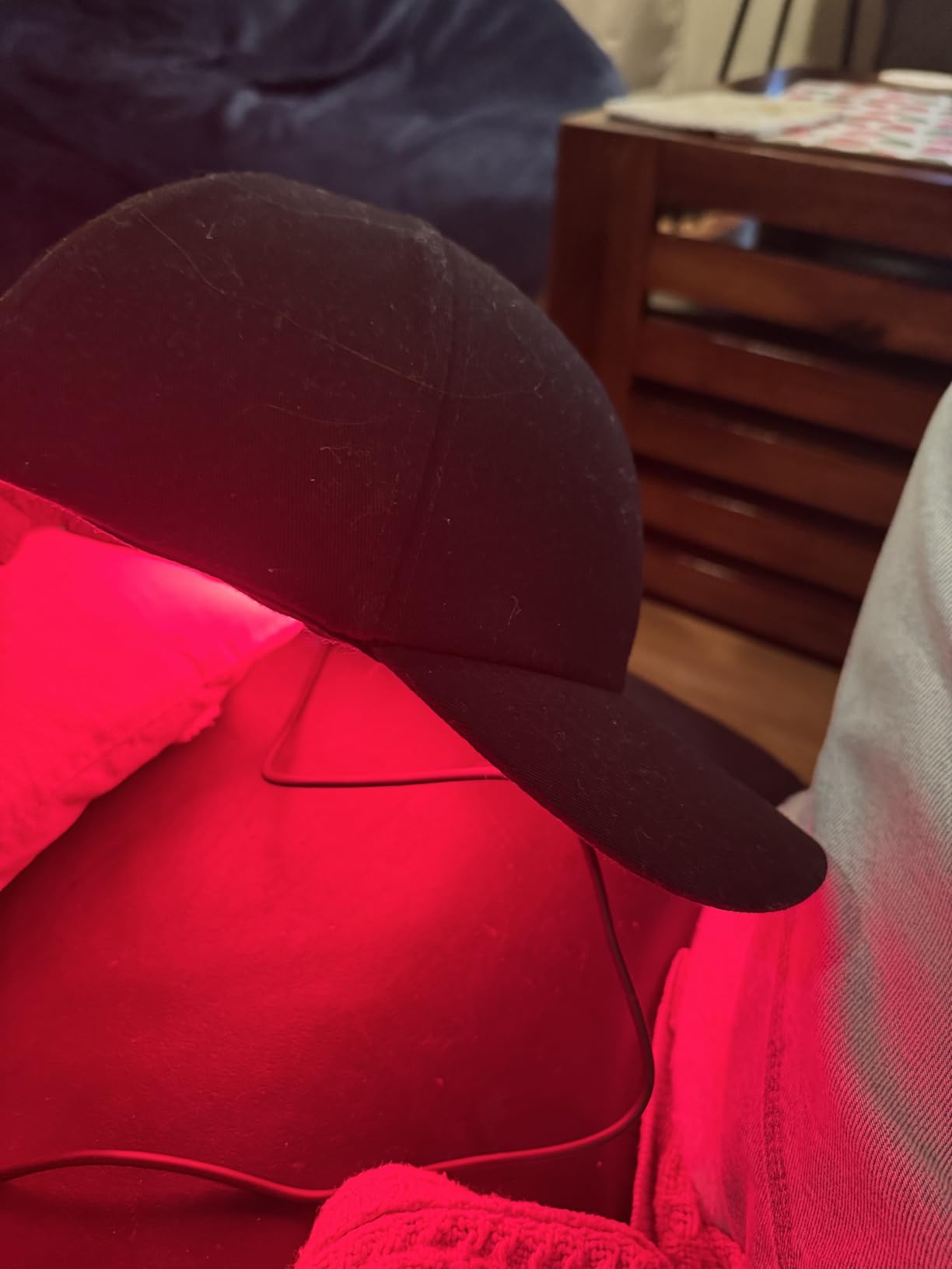Laser Hair Growth Cap, Red Light Hat, Black customer photo 1