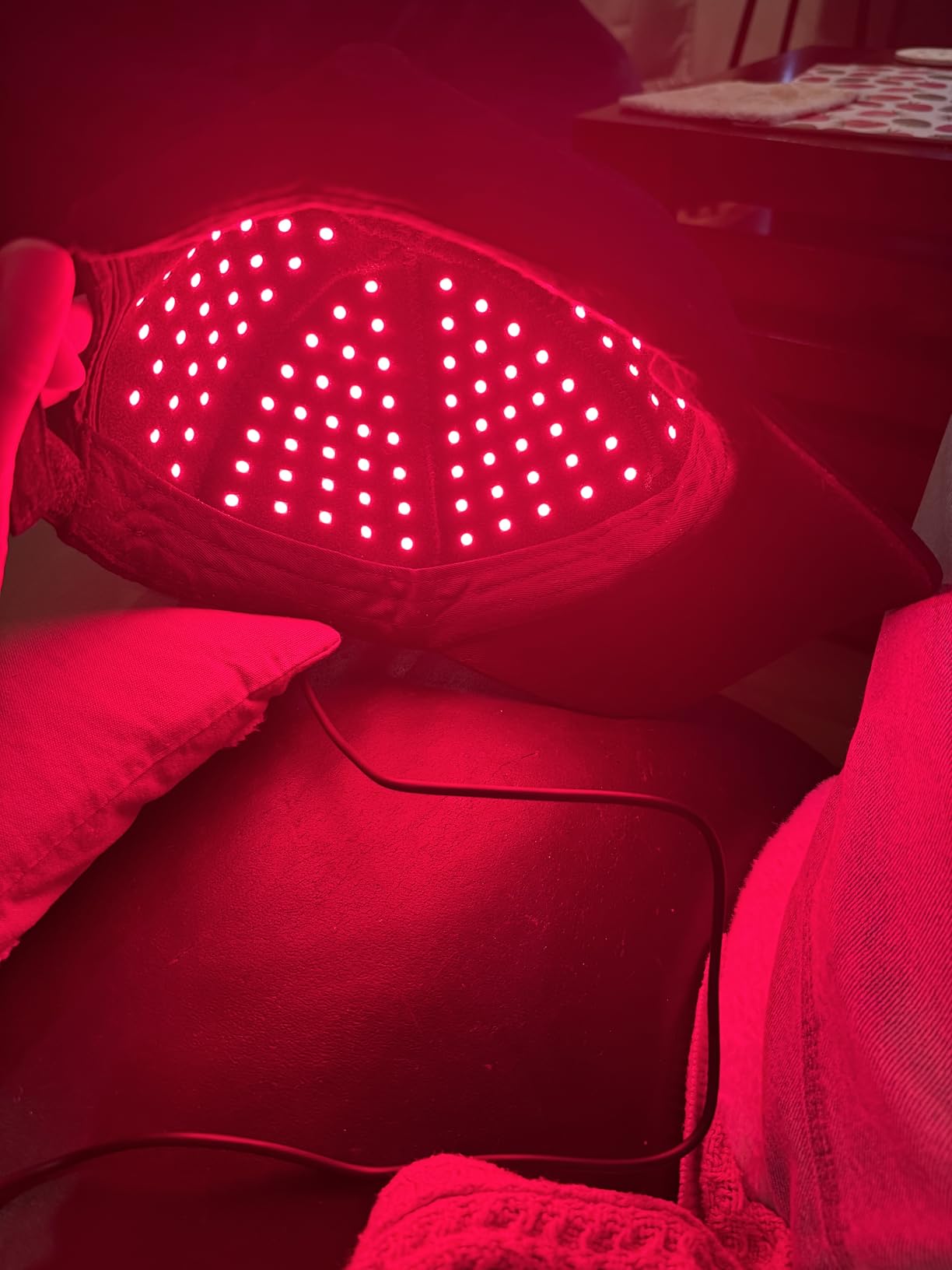 Laser Hair Growth Cap, Red Light Hat, Black customer photo 2