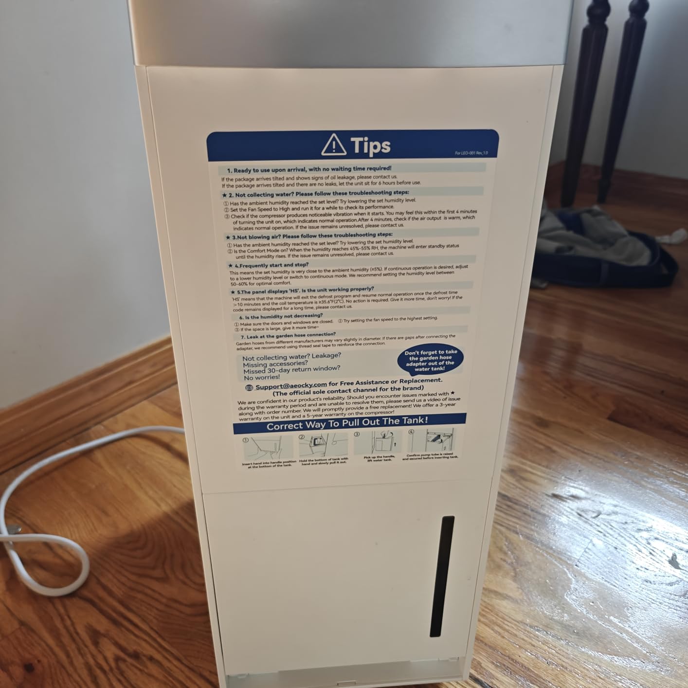 AEOCKY 4500 Sq.Ft Energy Star Most Efficient 2025 Dehumidifier with Pump, Max 80 Pint/Day Smart Compressor Dehumidifier with Drain Hose, Intelligent Humidistat,for Basement,Bedroom,Home,Bathroom customer photo 2