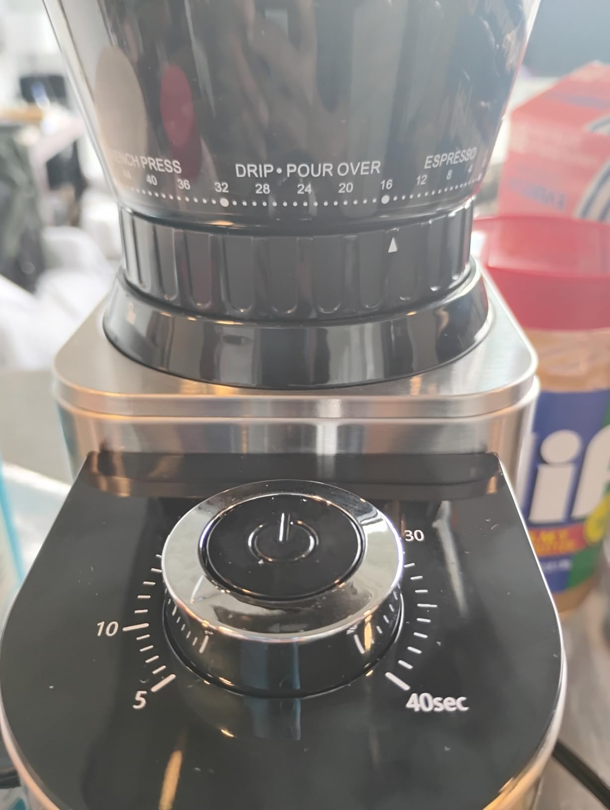 Aromaster Burr Coffee Grinder with 48 Grind Settings, Conical Coffee Bean Grinder for Home Use, Stainless Steel, 40 Seconds Adjustable Timer, Anti-static, Easy to Clean with Brush customer photo 2