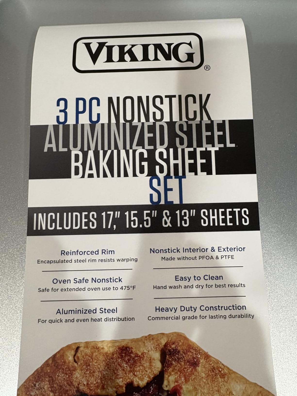 Viking Premium Nonstick Ceramic Baking Sheet Pan Set, Made without PFAS, 3-Piece Heavy Gauge Aluminized Steel Cookie Sheets customer photo 1