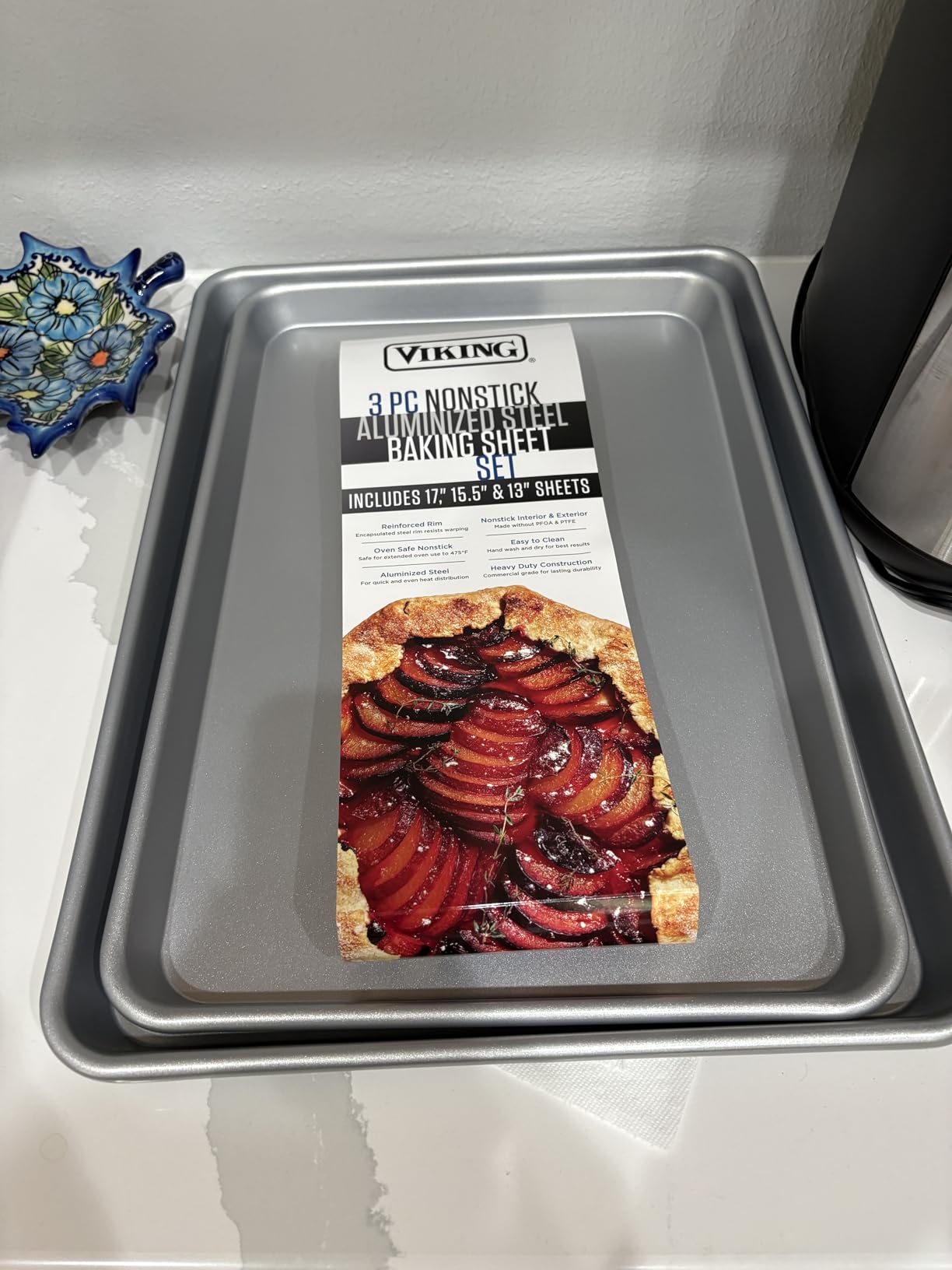 Viking Premium Nonstick Ceramic Baking Sheet Pan Set, Made without PFAS, 3-Piece Heavy Gauge Aluminized Steel Cookie Sheets customer photo 2