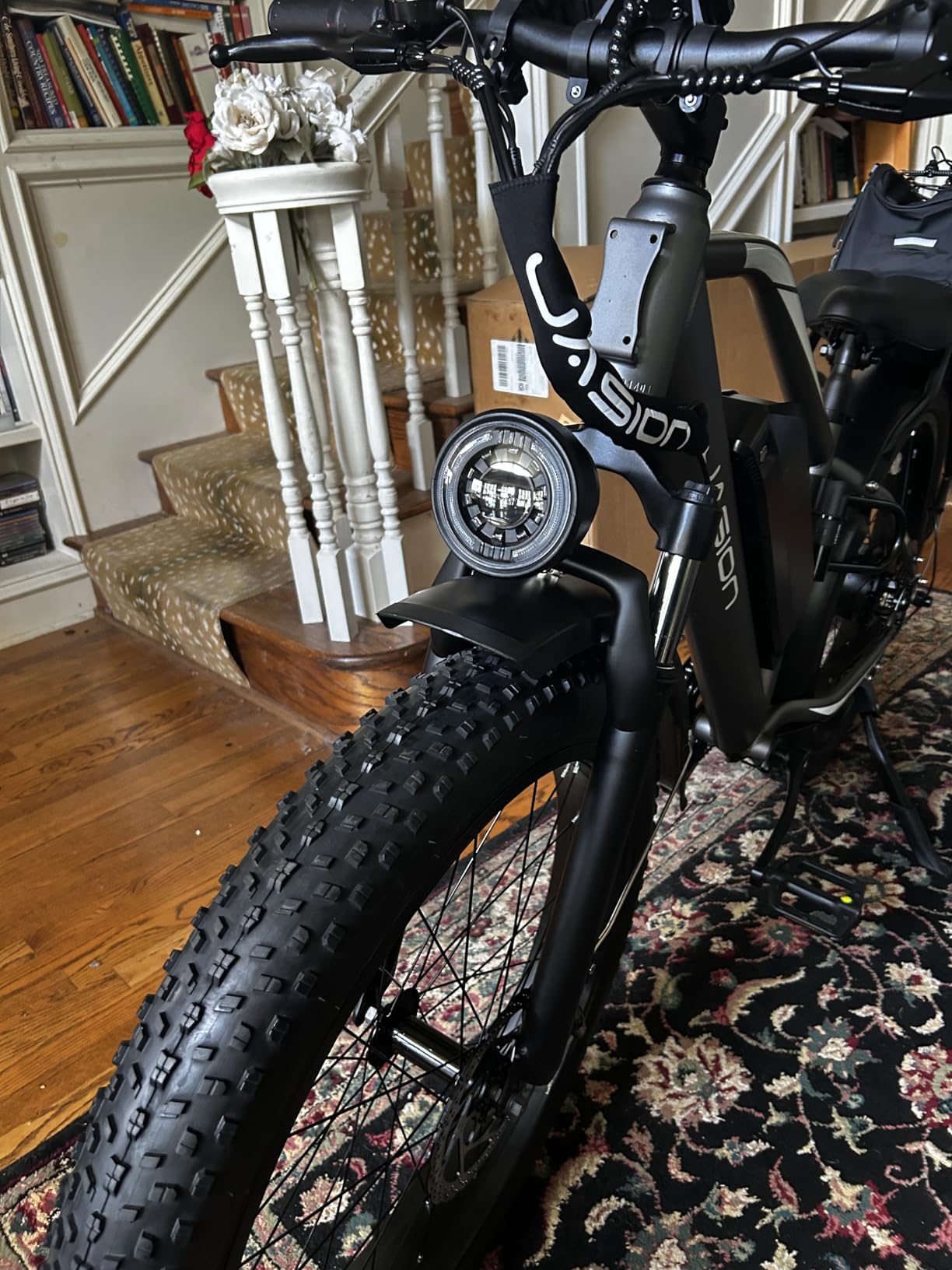 Jasion EB5 MAX Electric Bike for Adults with 2000W Peak Motor, 48V 15Ah (720Wh) Battery Electric Mountain Bike, 26'' x 4'' Fat Tire Ebike, 28+MPH Speed, Cruise Control, with Fenders, Rear Rack customer photo 2