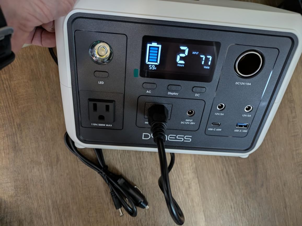 DYNESS Portable Power Station 300W, 256Wh Solar Generator with 110V Pure Sine Wave AC Outlet, LiFePO4 Battery for Camping, Home Backup, RV, Outdoor Emergency customer photo 1
