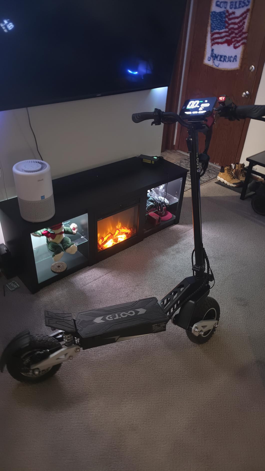 T10 Electric Scooter for Adults, 48V 18AH Battery Up to 46 Miles Long Range & Powerful Motor, 34 MPH Max Speed, 11 Inch All-Terrain Tires Folding Commuter E Scooter with Dual Suspension & LCD Display customer photo 1