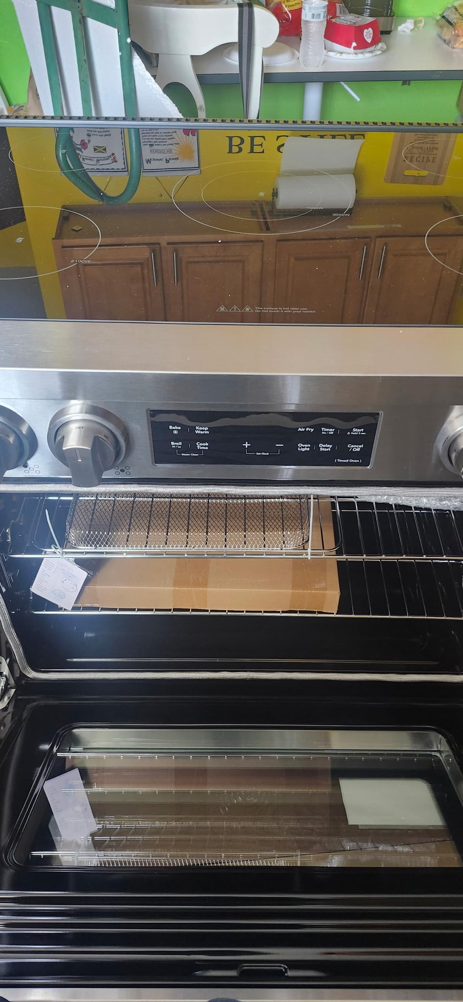 AAOBOSI 36 Inch 6 Cu.Ft Front Control Electric Range Oven with 5 Cooktop Elements, 9 Cooking Power Level 9300W, Air Fryer Convection Self Clean Freestanding Oven, 240V (No Powercord) customer photo 2