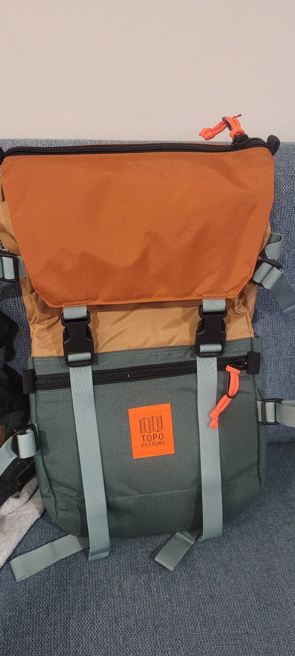 Topo Designs Rover Pack Classic Backpack - Daily Daypack for Commutes, Day Trips, Hikes, Iconic Denver Design, PFAS-Free, Fair Trade (Forest/Goldenrod) customer photo 2