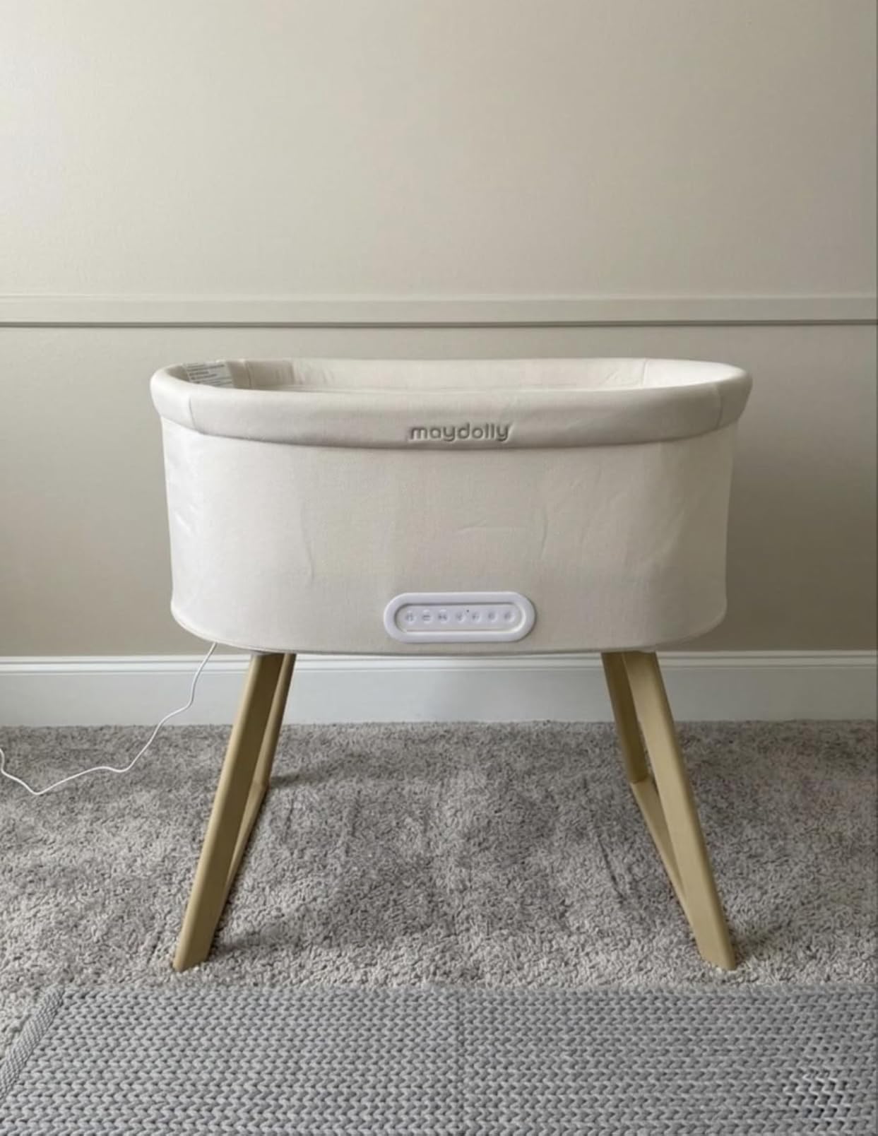 Maydolly Smart Soothing Baby Bassinet - Smart Newborn Bassinet with Cry Detection that Automatically Responds - Breathable Infant Sleeper for Newborns to 6 Months (Beige) customer photo 1