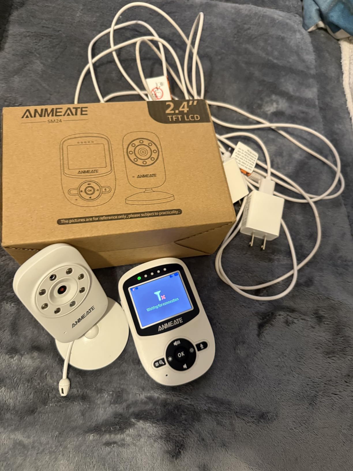 ANMEATE 6 Inch Baby Monitor with Camera and Audio - No WiFi, 48-Hour Battery, Thermal Sensor, Remote Pan/Tilt/Zoom, Two-Way Talk, Lullabies&White Noise, 1000ft Range customer photo 2