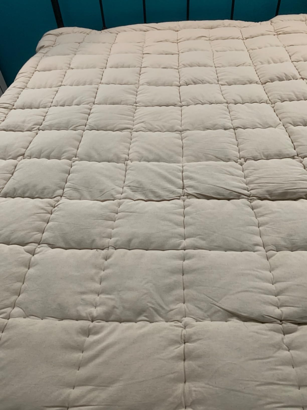 Luxury 100% Organic Wool Mattress Topper Made from Australian Merino, Extra Soft 1500 GSM Wool Mattress Pad for Back Pain Relief (Queen 60x80) customer photo 1