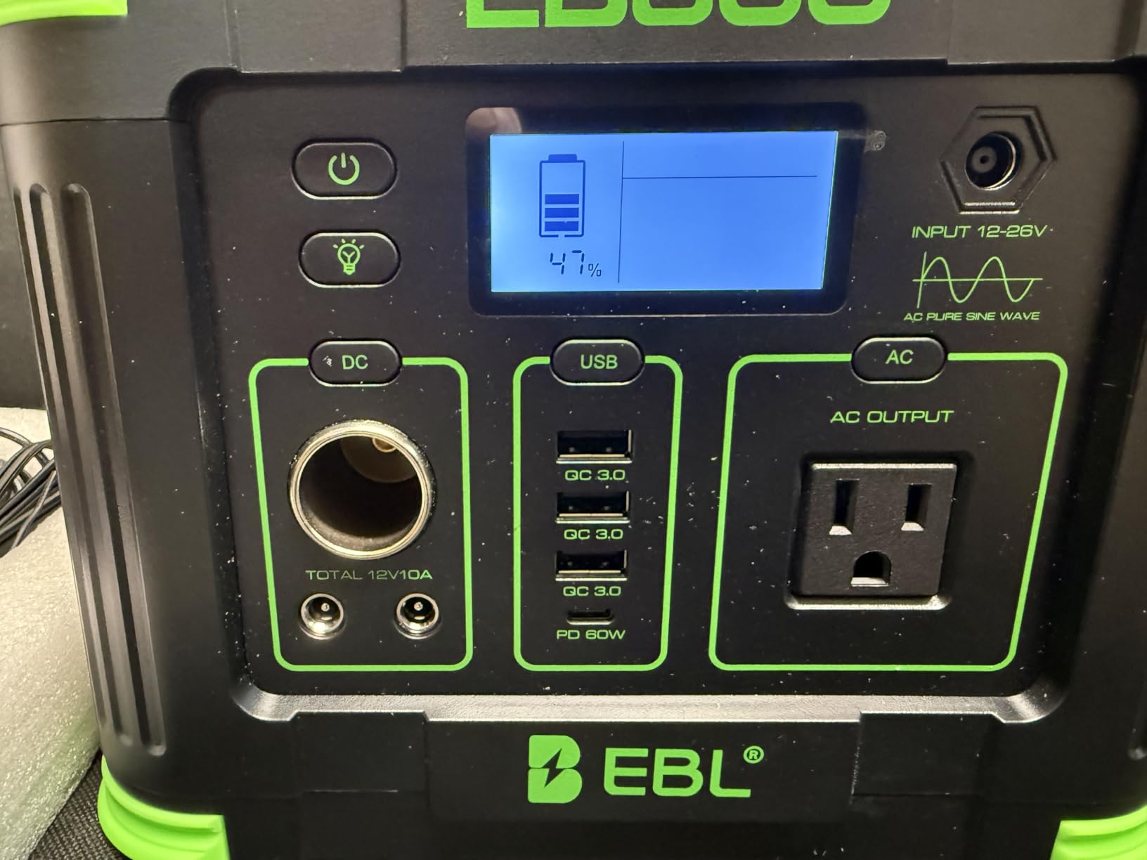 EBL Portable Power Station 1000W Solar Generator 999Wh Fast Charging Backup Battery with 5W Wireless Charging & Multiple Ports for Camping, Home Backup, RV & Off-Grid customer photo 1