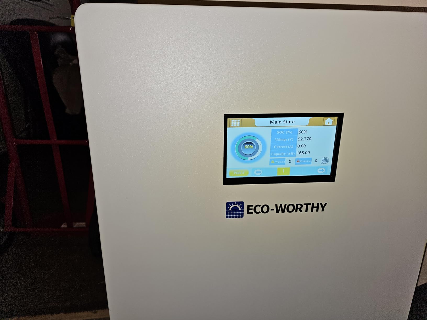 ECO-WORTHY Powermega 48V 314Ah(2 Pack) LiFePO4 Battery Energy Storage, Active Balancing 200A BMS, Aerosol Fire Protection, LCD with Bluetooth and WiFi, RS485/CAN/RS232 for Off-Grid Solar, Home Backup customer photo 1