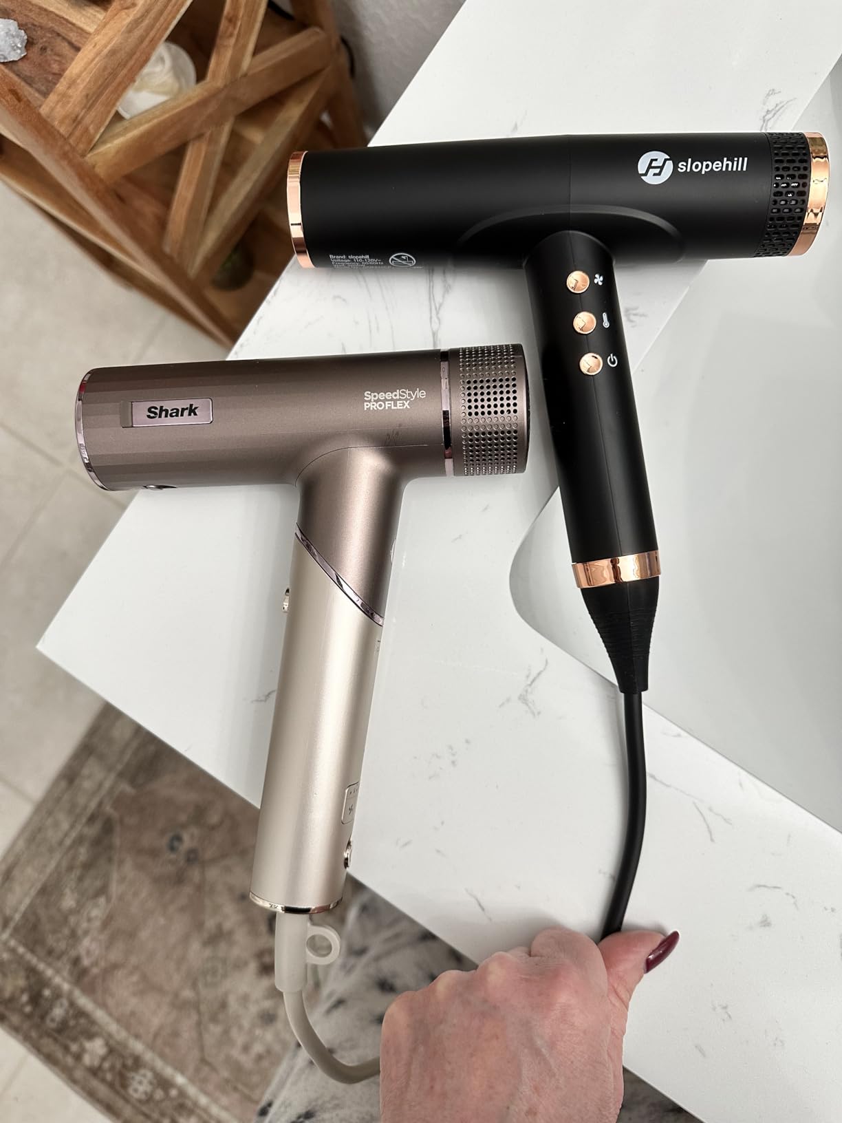 slopehill Professional Ionic Hair Dryer, High-Speed Salon Blow Dryer, Lightweight Compact Hairdryer for Travel, Low Noise Quiet for Home customer photo 1
