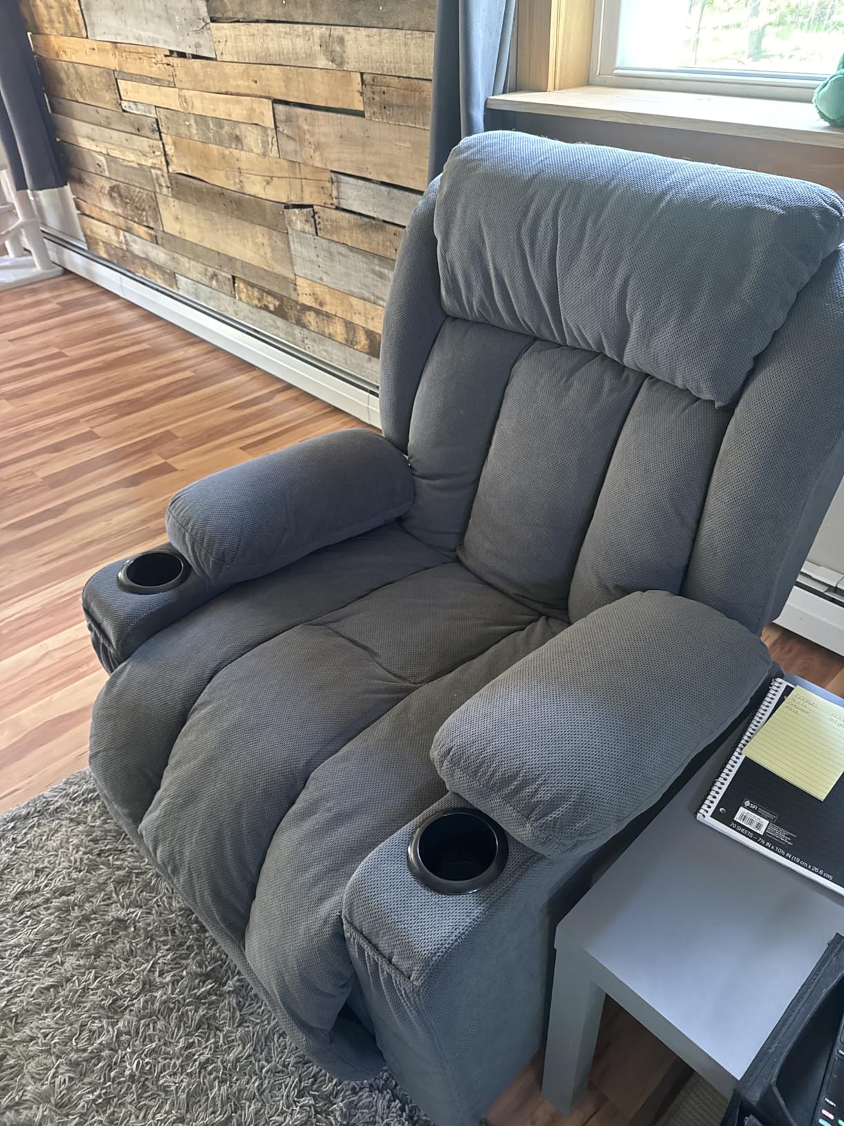 BOSMILLER Power Lift Recliner Chair with Massage and Heat for Elderly, Electric Recliner Single Sofa with Two Cup Holders, Extended Footrest, Side Pocket and USB Charge Port customer photo 2