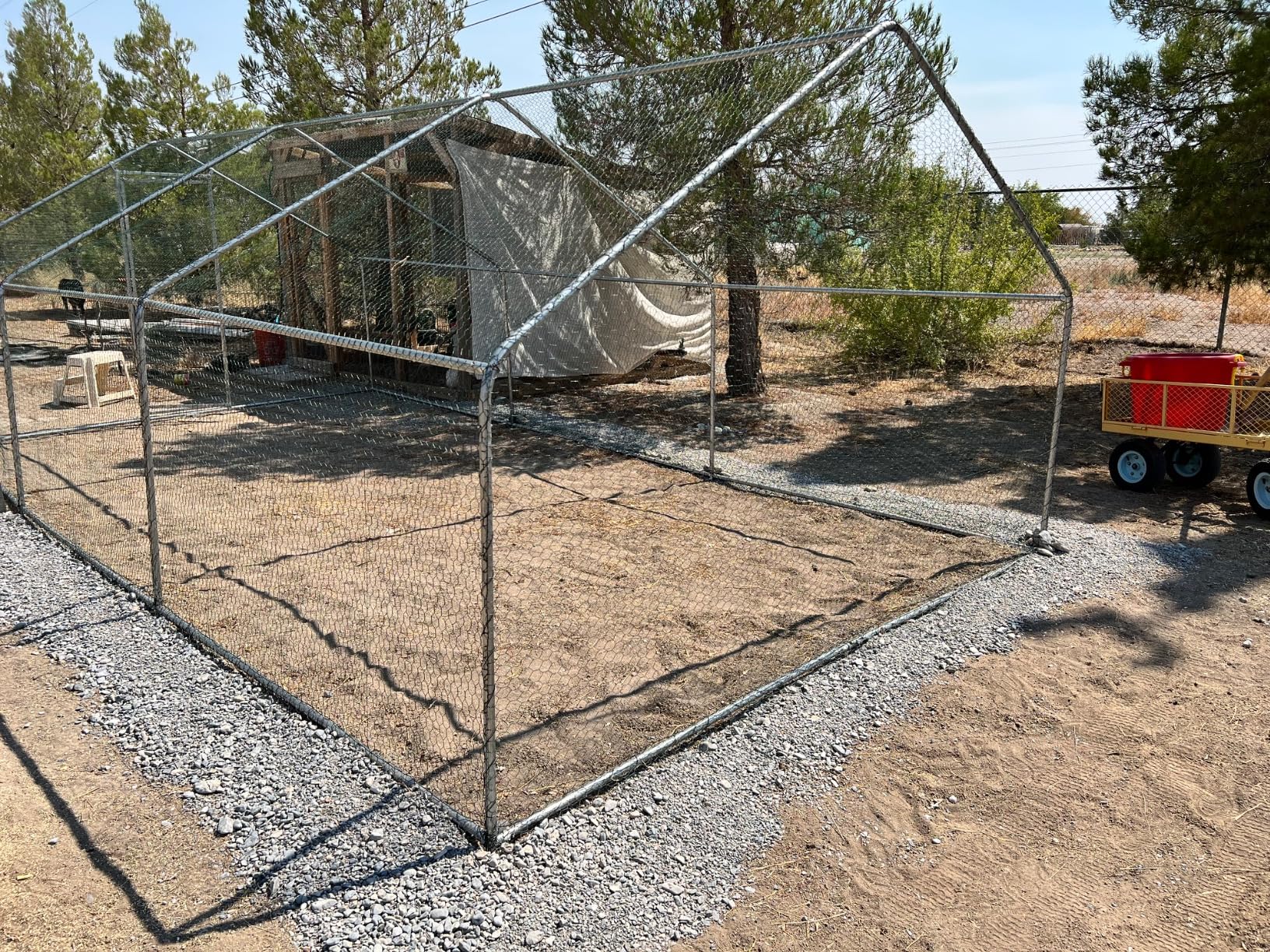 Large Metal Walk-in Chicken Coop with Run & Hardware Cloth, Predator-Proof Outdoor Poultry Cage with Solar Light, Waterproof & UV-Resistant Cover for Backyard Farm customer photo 2