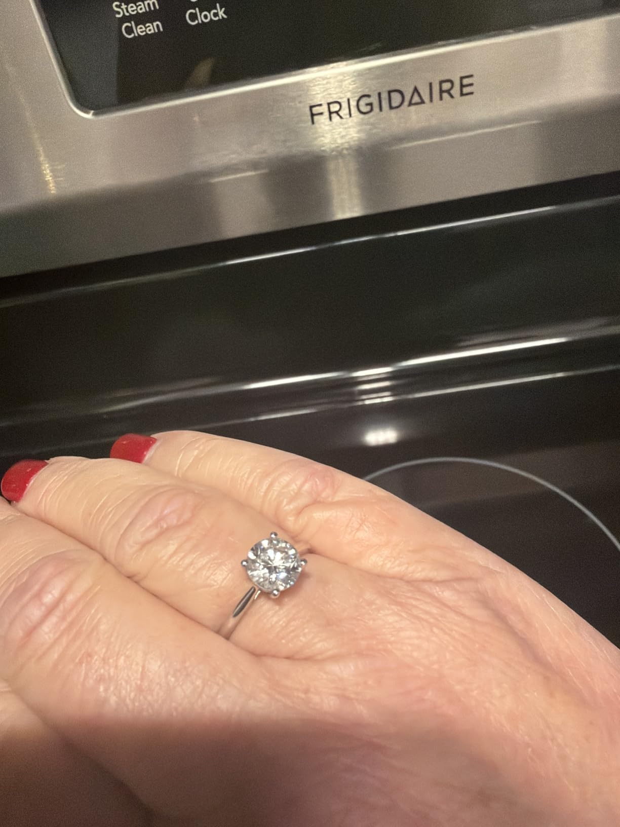 LynChoe 14K White Gold 1 to 3 Carat IGI Certified LAB Grown Diamond Engagement Rings for Women, Round Cut Solitaire Diamond Anniversary Wedding Promise Rings Jewelry Gift for Her, D-F Color, VVS1-VS1 Clarity customer photo 2
