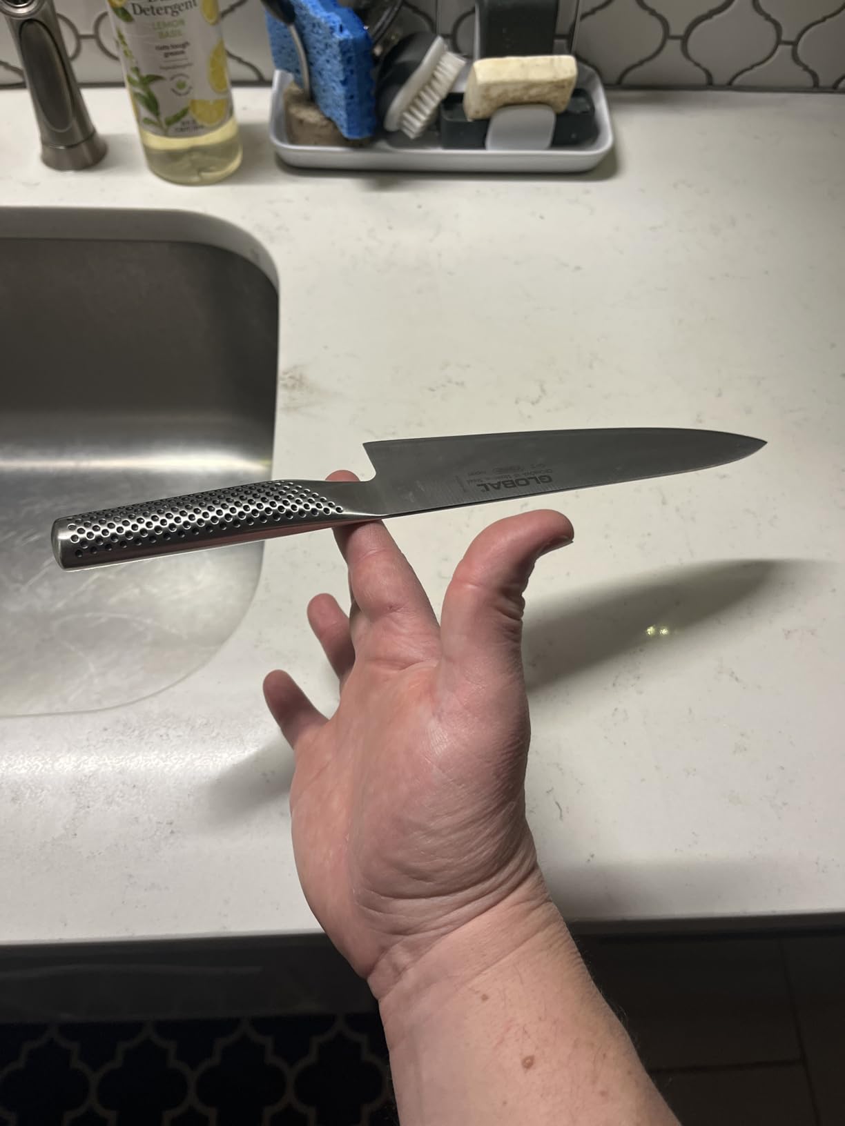 Global - 8 inch, 20cm Chef's Knife,Silver customer photo 2