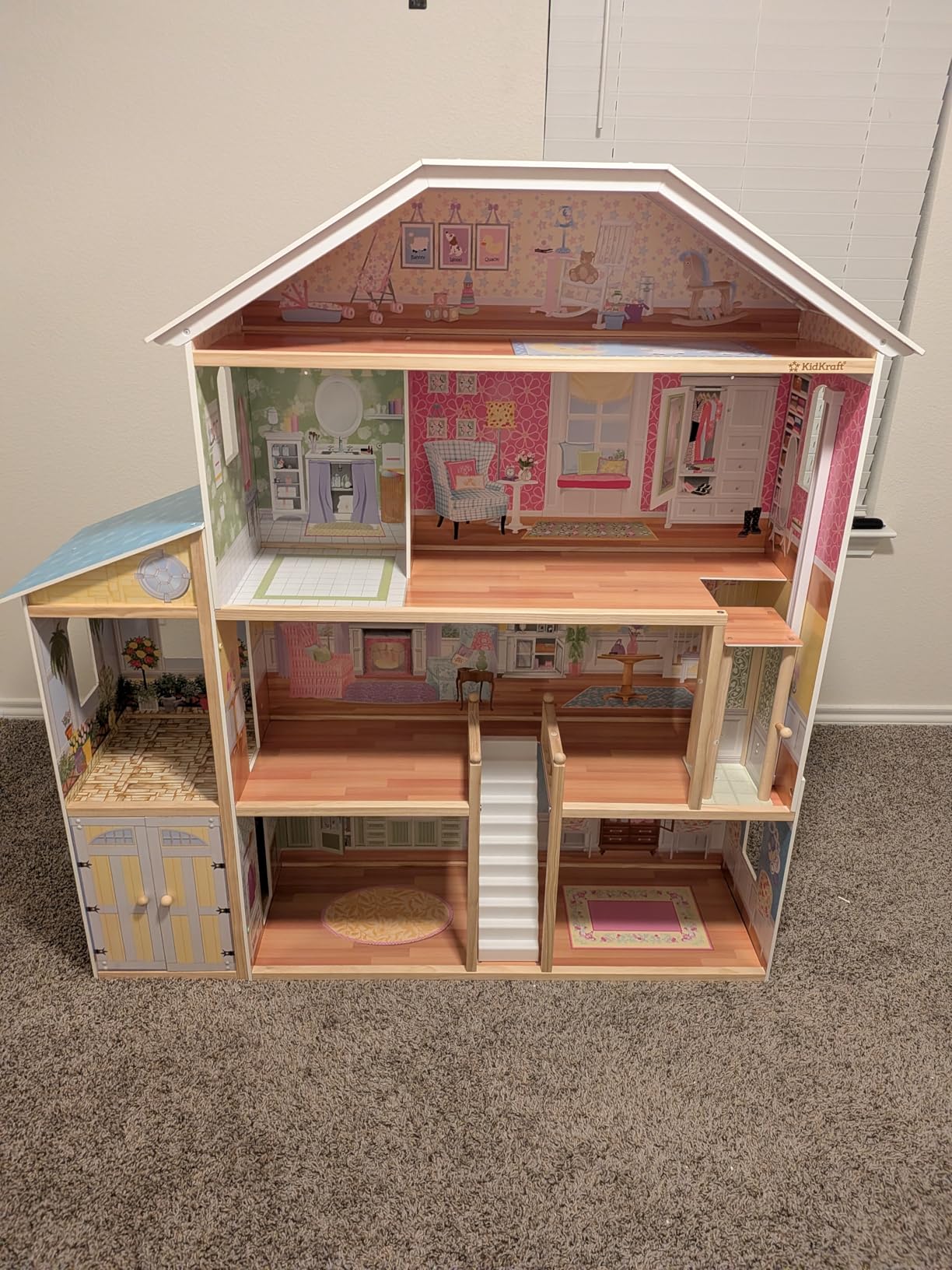 KidKraft Majestic Mansion Wooden Dollhouse with 34-Piece Accessories, Working Elevator and Garage, Gift for Ages 3+ customer photo 1