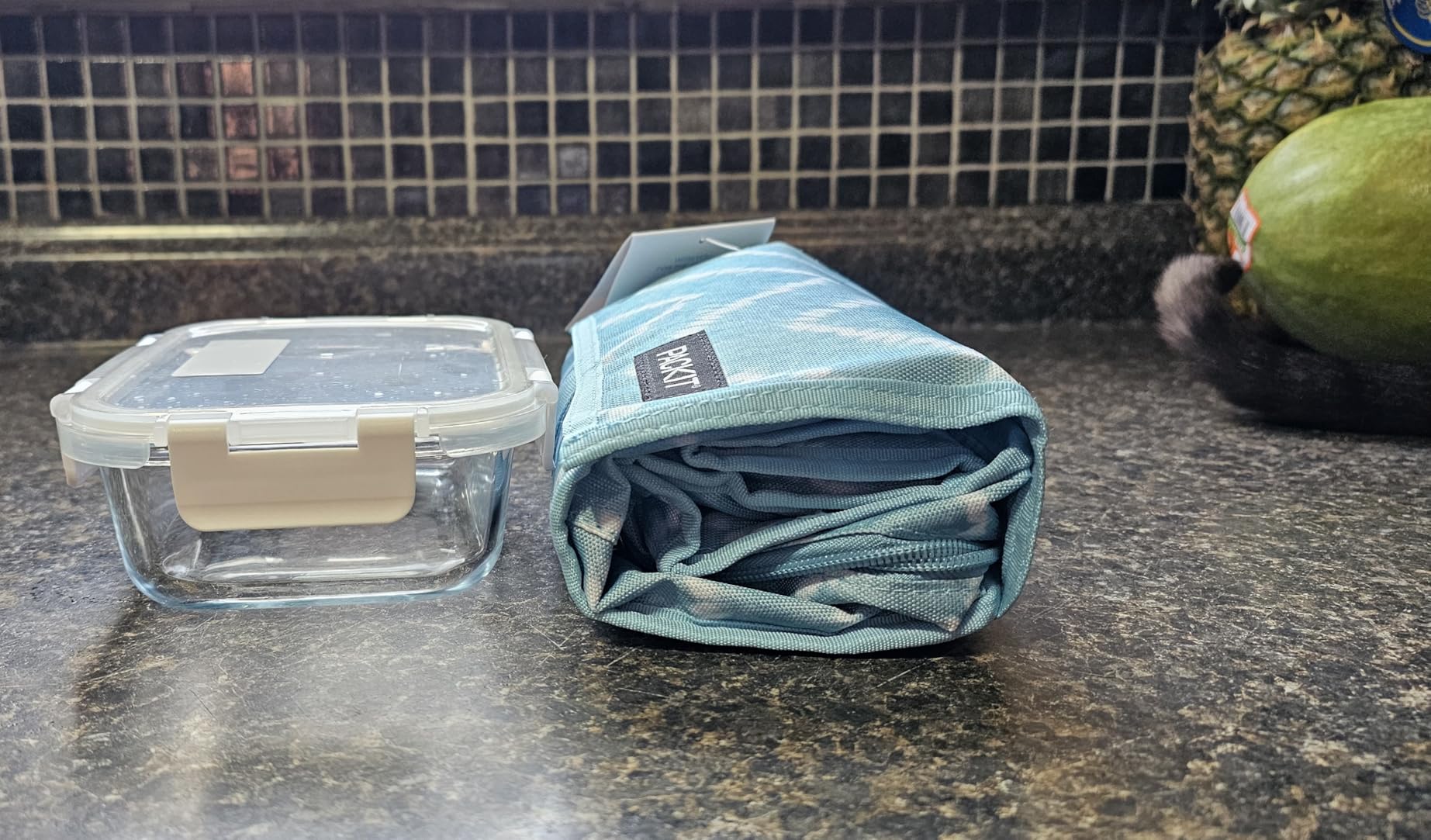 PackIt Freezable Lunch Bag, Black, Built with EcoFreeze Technology, Foldable, Reusable, Zip and Fold Closure with Buckle Handle, Perfect for School and Office Lunches customer photo 1