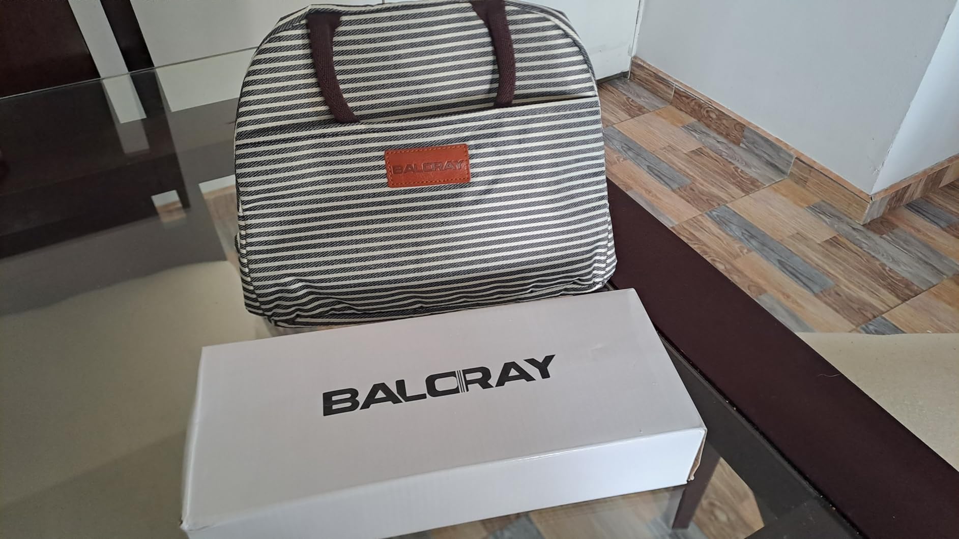 BALORAY Lunch Bag for Women Men Insulated Lunch Box for Adult Reusable Lunch Tote Bag for Work, Picnic or Travel(Black White Stripes) customer photo 2