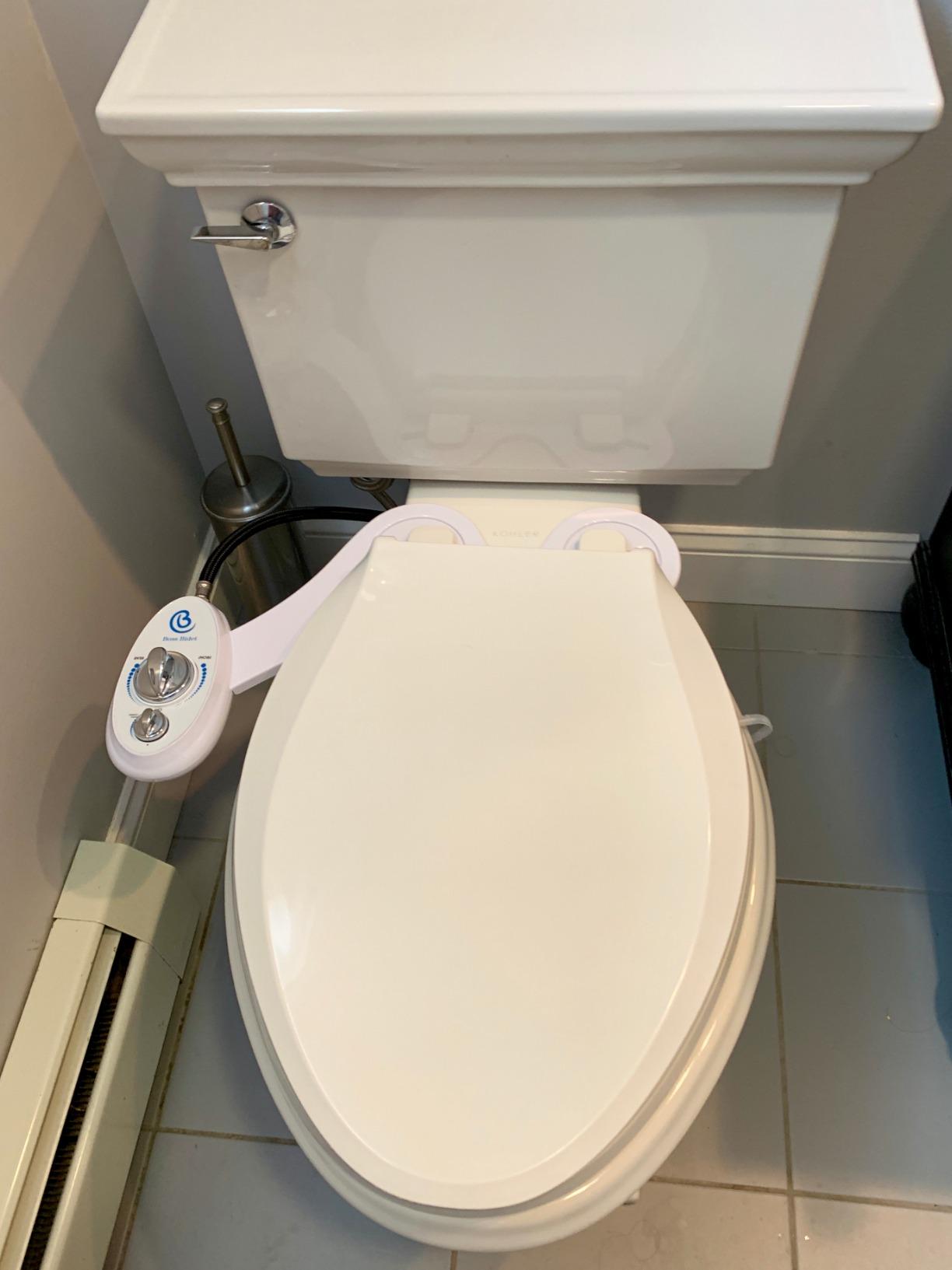 Boss Bidet Luxury White Blue - Bidet Attachment for Toilet Seat - Dual Nozzles, Self-Cleaning, Non-Electric Water Sprayer, Save Money On Toilet Paper and Reduce Waste customer photo 2