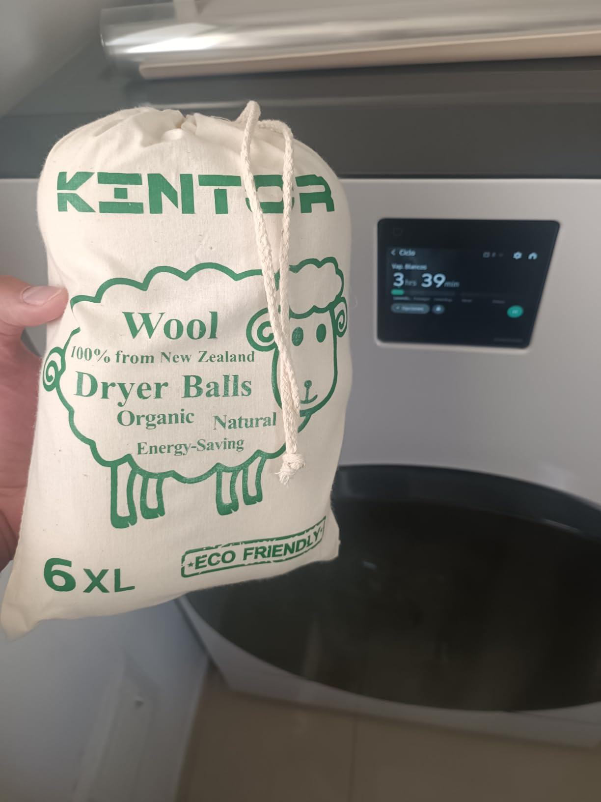 KINTOR XL Wool Dryer Balls 6-Pack, 100% New Zealand Wool, Reusable Fabric Softener, Cut Drying Time, Reduce Wrinkles Lint & Pet Hair, Hypoallergenic Quiet Laundry Balls customer photo 2