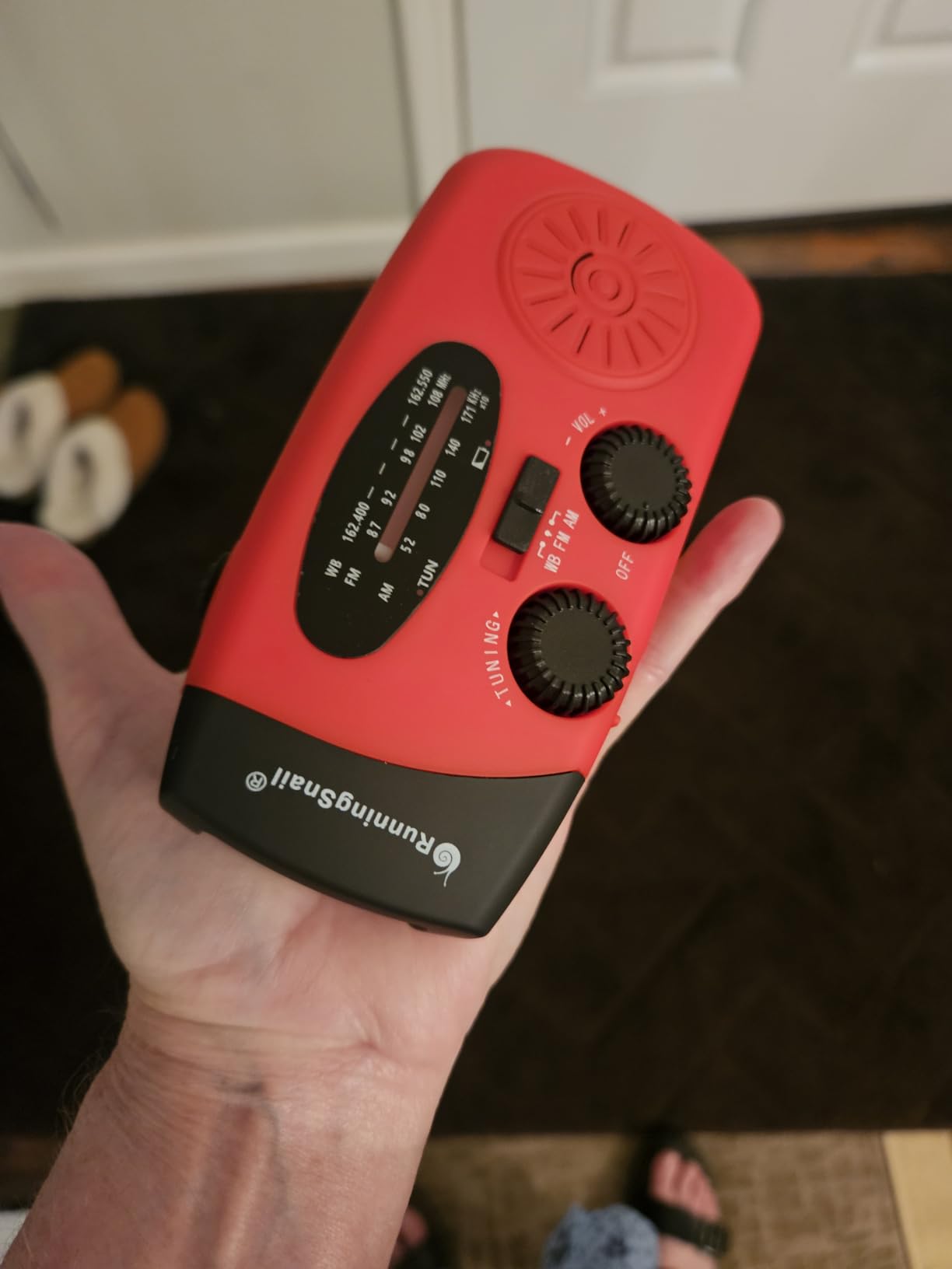 RunningSnail Hand Crank Radio with Flashlight, NOAA/AM/FM Emergency Radio customer photo 1