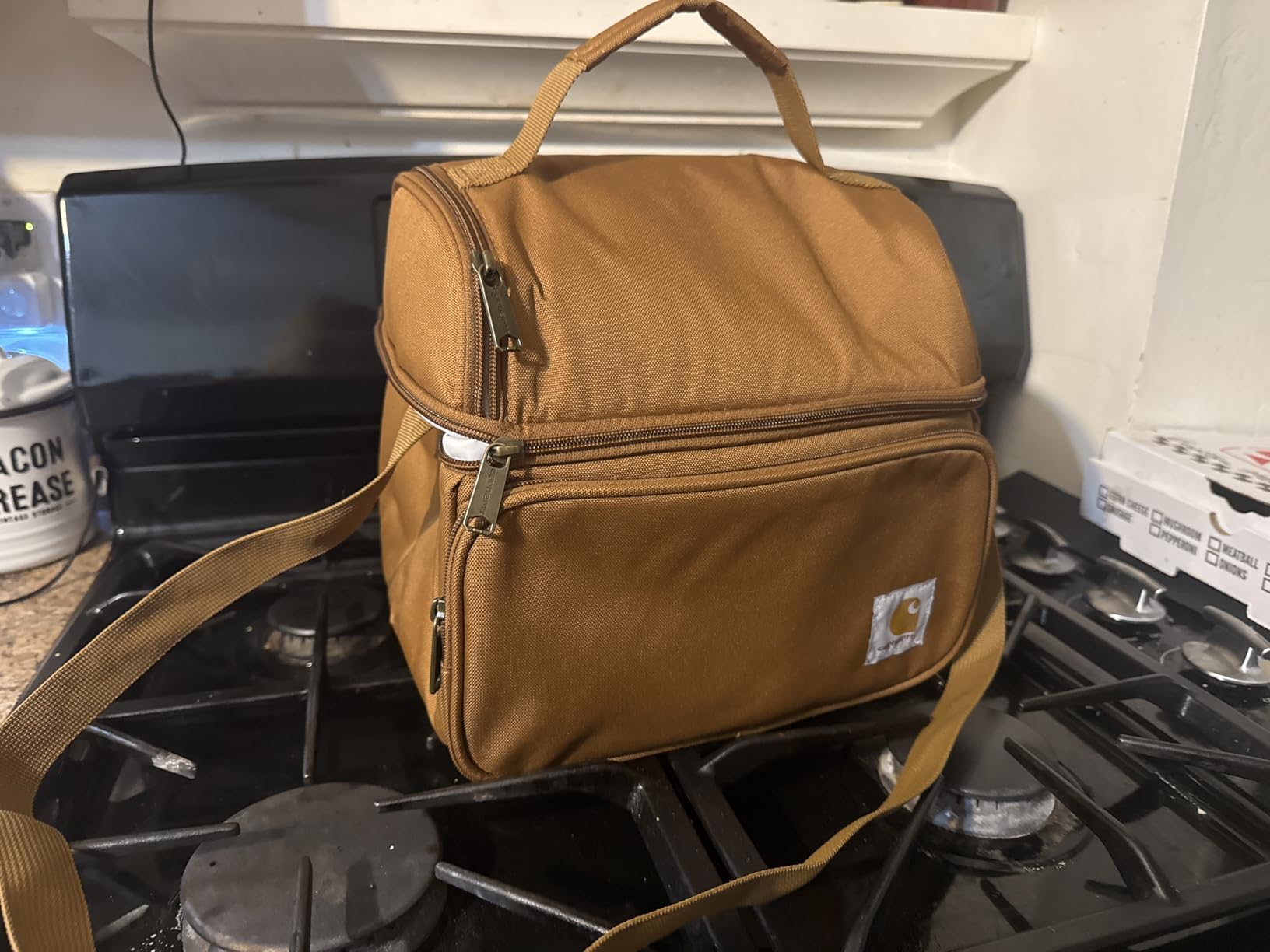 Carhartt Camping Cooler, Worksite Lunchbox, Soft Shell Lunch Bag for Construction Sites, Work and Everyday Use, Brown customer photo 2