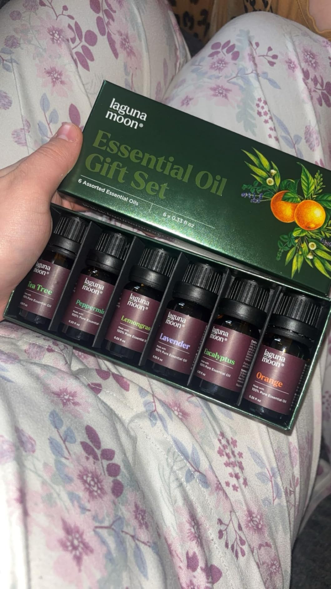 Lagunamoon Essential Oils Aromatherapy Set - 6 Oils for Diffusers, Home Care, Candle Making Scents, Fragrance, Humidifiers, Gifts - Peppermint, Tea Tree, Lavender, Eucalyptus, Orange (10mL) customer photo 2