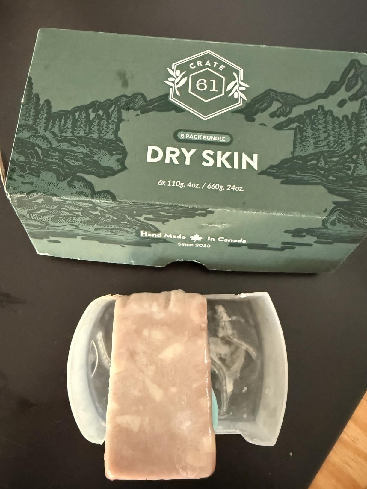 Crate 61 Organics, Handmade in Canada, Plant Based Cold Process Natural Bar Soap, With Premium Essential Oils, Dry Skin, Pack of 6 (For Him) customer photo 2