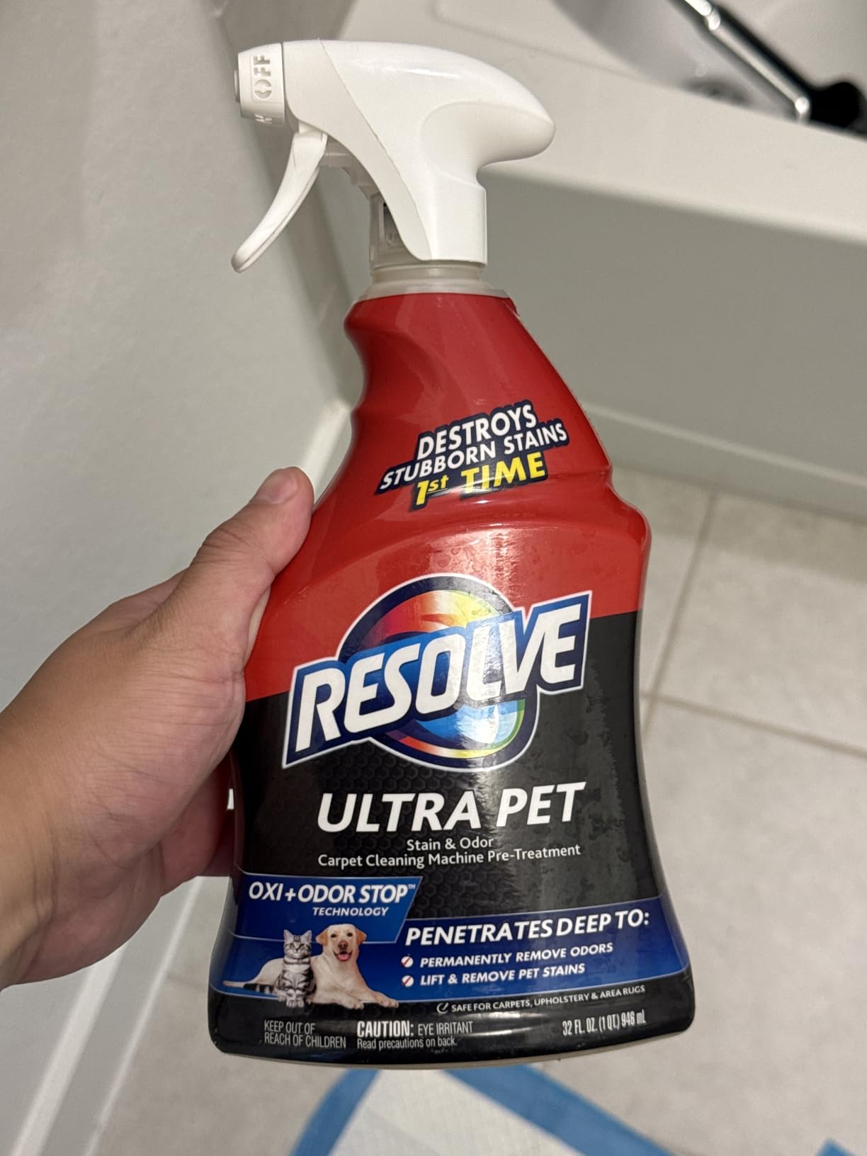 Resolve Ultra Pet Carpet Cleaner Spray - for Removal of Pet Stains & Odors, 32oz customer photo 2