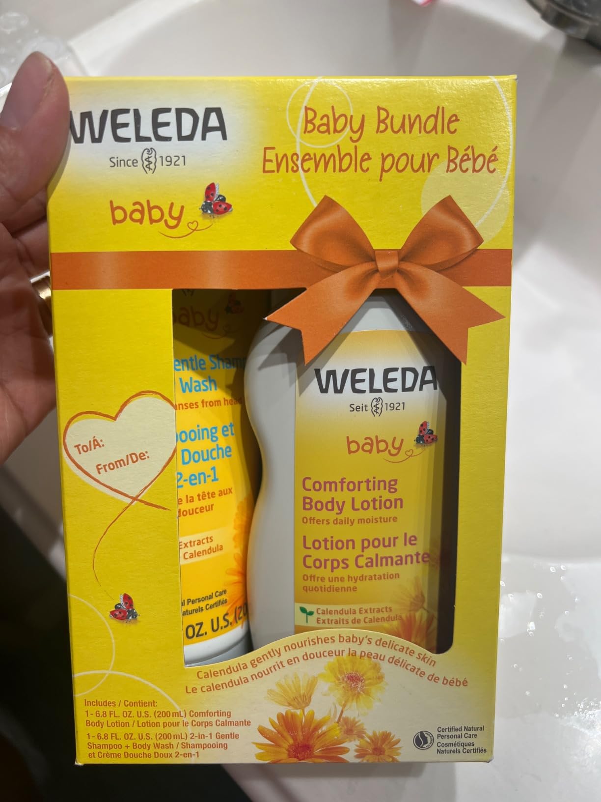 Weleda Baby Calendula Body Lotion and Shampoo-Body Wash Bundle, 6.8 Fluid Ounce (Pack of 2), Plant Rich Baby Care with Calendula and Sweet Almond Oil customer photo 2
