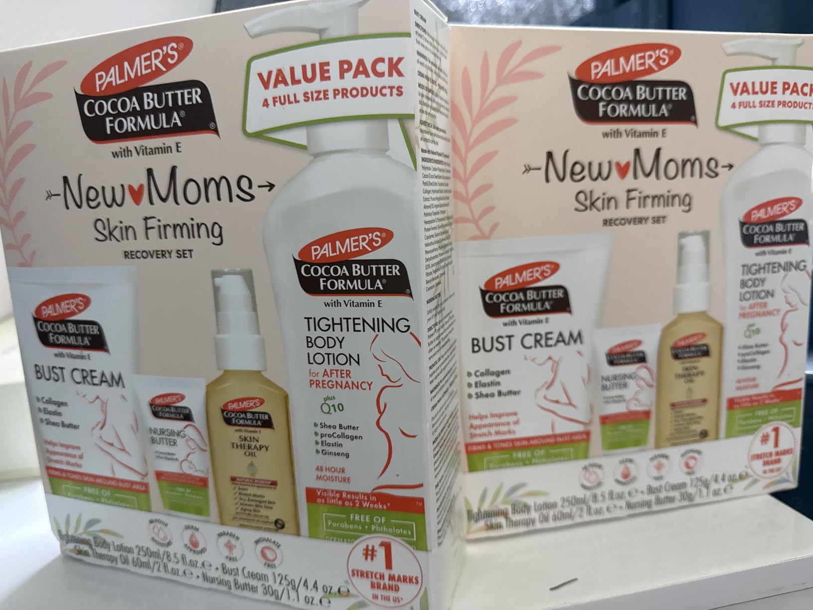 Palmer's Cocoa Butter Formula New Moms Skin Recovery Postpartum Essentials, Body Lotion (8.5 oz) + Nursing Butter (1.1 oz) + Bust Cream (4.4 oz) + Skin Therapy Oil (2 oz), Dermatologist Approved customer photo 1