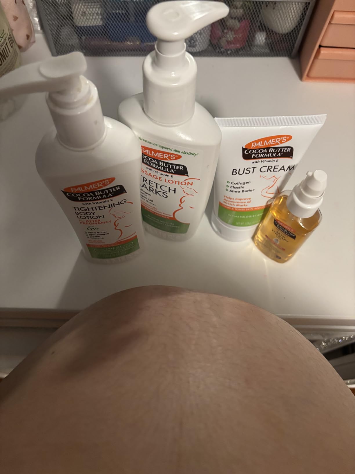 Palmer's Cocoa Butter Formula New Moms Skin Recovery Postpartum Essentials, Body Lotion (8.5 oz) + Nursing Butter (1.1 oz) + Bust Cream (4.4 oz) + Skin Therapy Oil (2 oz), Dermatologist Approved customer photo 2