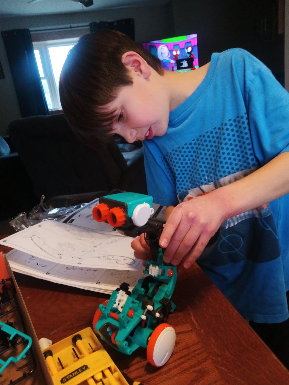 Teach Tech Mech 5, Mechanical Coding Robot, Coding Wheel Makes Robot Throw, Lift, kick, Draw and More, Ages 10 and Older customer photo 2
